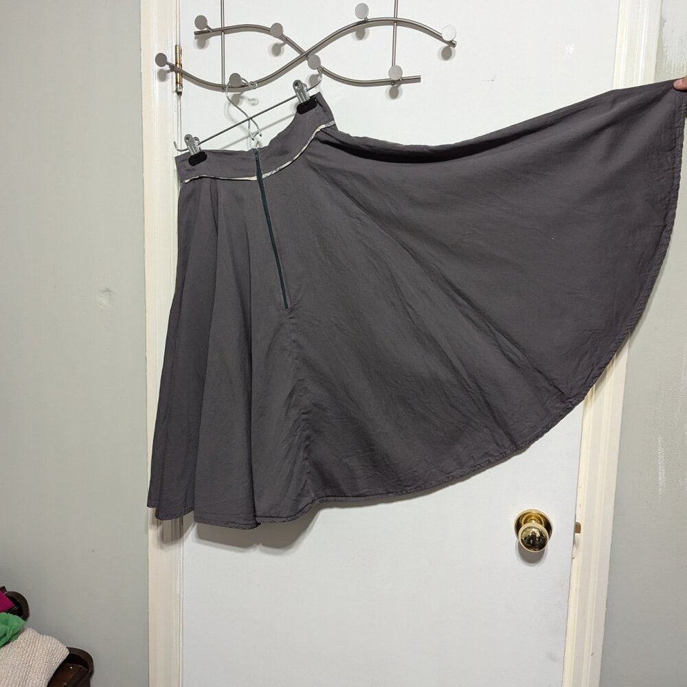 Annie Greenabelle seamed circle skirt Sz. 8 Grey - Picture 3 of 7
